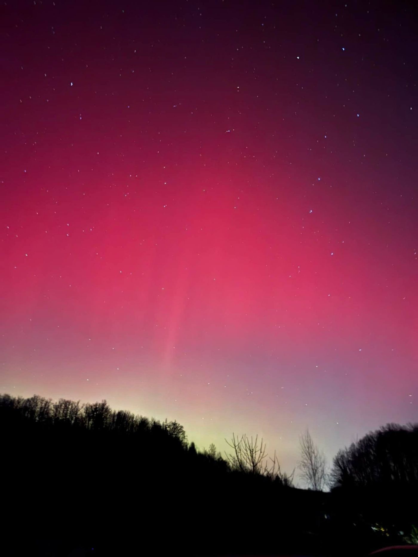 Zorza polarna nad Nowym Kościołem